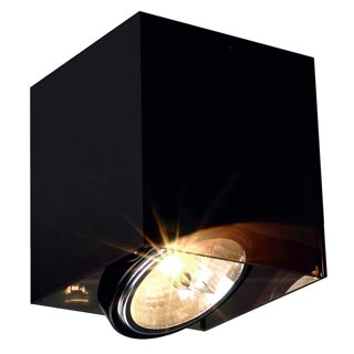 117211 ACRYLBOX QRB111 SINGLE светильник накладной с ЭПН для лампы QRB111 75Вт макс., черный, Marbel
