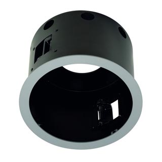 115604 AIXLIGHT® PRO, 1 FLAT FRAME ROUND корпус с рамкой для 1-го светильникa MODULE, серебристый/ черный, Marbel