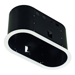 115651 AIXLIGHT® PRO, 2 FRAME ROUND корпус с рамкой для 2-х светильников MODULE, текстурный белый/ черный, Marbel
