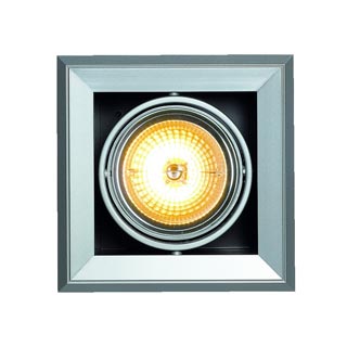 154012 AIXLIGHT®, MOD 1 QRB111 светильник встраиваемый для лампы QRB111 50Вт макс., серебристый / черный, Marbel