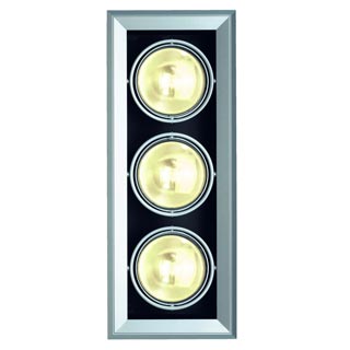 154072 AIXLIGHT®, MOD 3 ES111 светильник встраиваемый для 3-х ламп ES111 по 75Вт макс., серебристый/ черный, Marbel