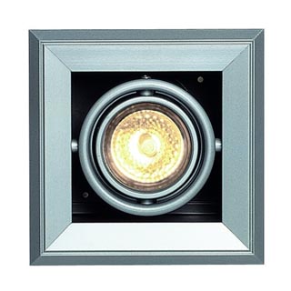 154112 AIXLIGHT®, MOD 1 MR16 светильник встраиваемый для лампы МR16 50Вт макс., серебристый / черный, Marbel