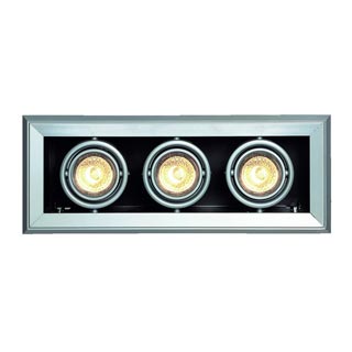 154132 AIXLIGHT®, MOD 3 MR16 светильник встраиваемый для 3-х ламп MR16 по 50Вт макс., серебристый / черный, Marbel