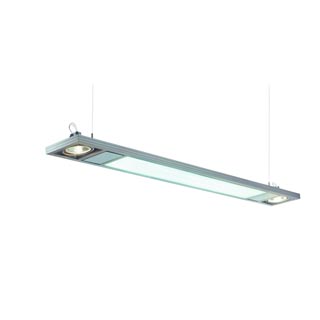 154332 AIXLIGHT® OFFICE светильник подвесной c ЭмПРА для ламп T8 2х36Вт и ES111 2х75Вт макс., серебристый, Marbel
