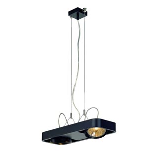 159030 AIXLIGHT® R2 DUO QRB111 светильник подвесной с ЭПН для 2-x ламп QRB111 по 50Вт макс., черный, Marbel