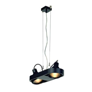 159040 AIXLIGHT® R DUO HQI 111 светильник подвесной с ЭПРА для 2-х ламп HQI G12 по 70Вт, черный, Marbel