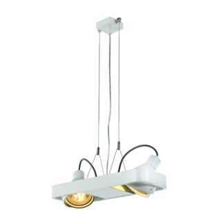159051 AIXLIGHT® R2 DUO HQI 111 светильник подвесной с ЭПРА для 2-х ламп HQI G12 по 70Вт, белый, Marbel