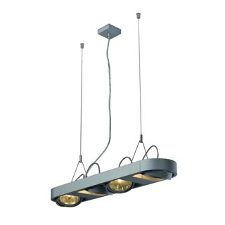 159074 AIXLIGHT® R LONG QRB111 светильник подвесной с ЭПН для 4-x ламп QRB111 по 50Вт макс., серебристый, Marbel