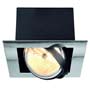 Marbel 154622 AIXLIGHT® FLAT, SINGLE QRB111 светильник встраиваемый для лампы QRB111 50Вт макс., хром/ черный