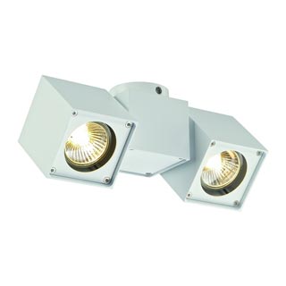 151531 ALTRA DICE SPOT 2 светильник накладной для 2-x ламп GU10 по 50Вт макс., белый, Marbel