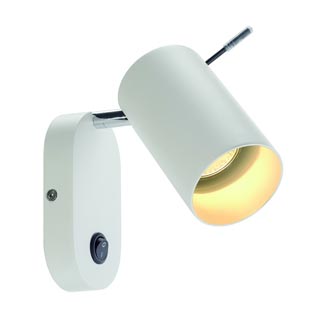 146411 ASTO TUBE светильник настенный с выключателем для лампы GU10 50Вт макс., белый, Marbel