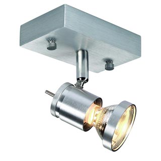 147441 ASTO 1 светильник накладной для лампы GU10/PAR20/ES111 75Вт макс., матированный алюминий, Marbel