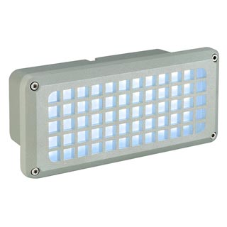 230481 BRICK MESH LED светильник встраиваемый IP54 c 60 белыми LED, 8.5Вт, серебристый, Marbel