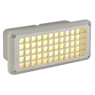 230482 BRICK MESH LED светильник встраиваемый IP54 c 60 белыми теплыми LED, 8.5Вт, серебристый, Marbel