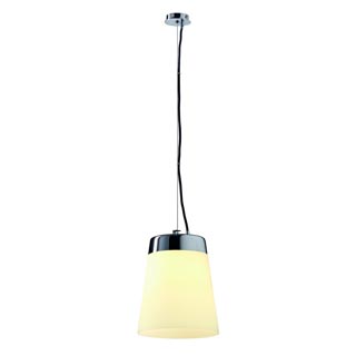 165501 CONE SHADE SATIN светильник подвесной для лампы E27 60Вт макс., хром/ стекло белое, Marbel