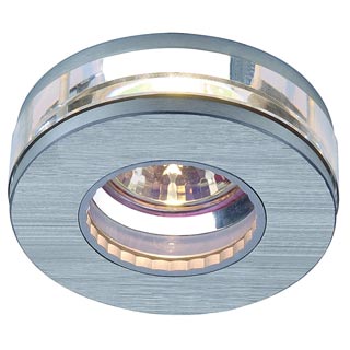 114923 CRYSTAL 4 светильник встраиваемый для лампы MR16 35Вт макс., матир. алюминий/стекло прозр. кристал., Marbel