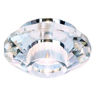 114927 CRYSTAL 7 светильник встраиваемый для лампы G4 20Вт макс., хром/ стекло прозрачное кристаллическое, Marbel