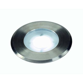228411 DASAR FLAT 230V LED recessed ground spot, round, 4,3W LED, white, stainl. steel cover, Marbel