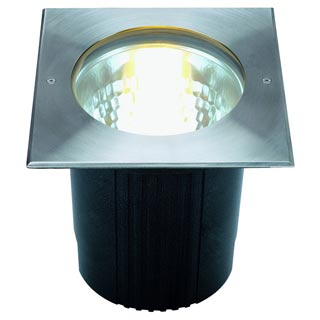 229204 DASAR® 215 SQUARE UNI светильник встр. IP67 для лампы ELT 11Вт, PAR30 75Вт или PAR38 80В макс, сталь, Marbel