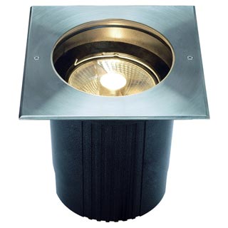 229234 DASAR® 215 SQUARE ES111 светильник встраиваемый IP67 для лампы ES111 75Вт макс., сталь, Marbel
