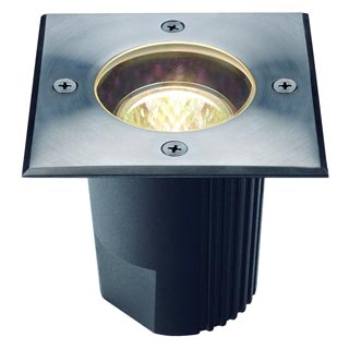 229344 DASAR® 115 FIXED SQUARE MR16 светильник встраиваемый IP67 для лампы MR16 35Вт макс., сталь, Marbel