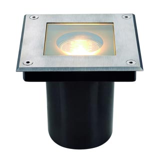 229374 DASAR® SQUARE GU10 светильник встраиваемый IP67 для лампы GU10 35Вт макс., сталь, Marbel