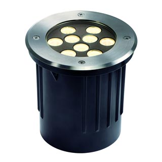 230151 DASAR® 9x1W LED светильник встраиваемый IP67 с 9 белыми PowerLED 1Вт, сталь, Marbel