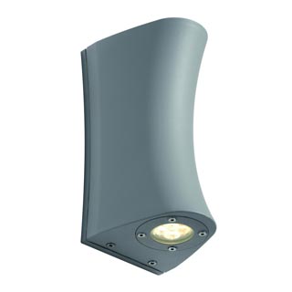 227290 DELWA CURVE светильник настенный IP44 с 8 PowerLED по 1Вт, серебристый / LED 4000K, Marbel