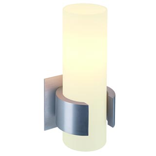 147519 DENA 1 светильник настенный для свечеобразной лампы E14 40Вт макс., алюминий / стекло белое, Marbel