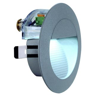 230201 DOWNUNDER LED 14 светильник встраиваемый IP44 c 14 белыми LED 0.8Вт, темно-серый, Marbel