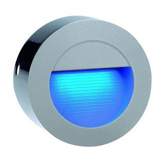 230207 DOWNUNDER LED 14 светильник встраиваемый IP44 c 14 синими LED 0.8Вт, темно-серый, Marbel