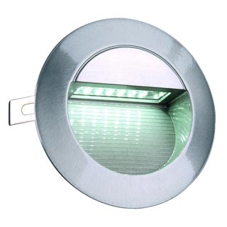 230301 DOWNUNDER LED 14 светильник встраиваемый IP44 c 14 белыми LED 0.8Вт, матир.алюминий (лак), Marbel