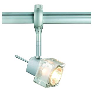 184542 EASYTEC II®, BLOX светильник для лампы GU10 50Вт макс., серебристый / стекло частично матовое, Marbel