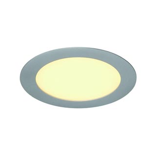 162504 ECO LED PANEL ROUND Down- light, rund, silbergrau, 10W, 3000K, Marbel