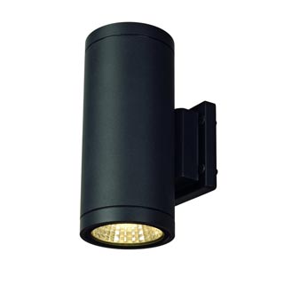 228525 ENOLA_C OUT UP-DOWN wall lamp, round, anthracite, 9W LED, 3000K, Marbel