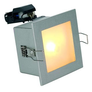 111222 FRAME BASIC MR16 светильник встраиваемый для лампы MR16 50Вт макс., серебристый / стекло матовое, Marbel
