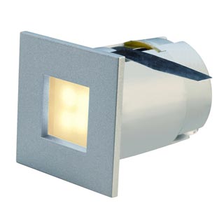 112712 MINI FRAME LED светильник встраиваемый со 4-мя белыми теплыми LED общ. мощностью 0.3Вт, серебристый, Marbel