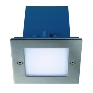 230131 FRAME OUTDOOR 16 LED recessed, square, stainless steel, white, Marbel