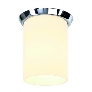 111592 GLASS TUBE E27 светильник встраиваемый для лампы E27 60Вт макс., хром / стекло белое, Marbel