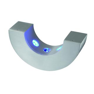 149417 HALF PIPE светильник настенный с 3-мя PowerLED по 1Вт, алюминий / LED синий, Marbel