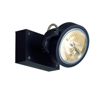 147250 KALU 1 светильник накладной с ЭПН для лампы QRB111 50Вт макс., матовый черный, Marbel
