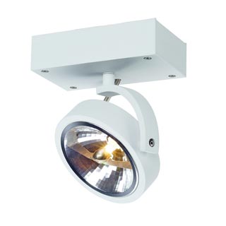 147251 KALU 1 светильник накладной с ЭПН для лампы QRB111 50Вт макс., белый, Marbel