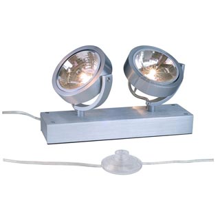 147296 KALU FLOOR 2 светильник напольный с ЭПН для 2-х ламп QRB111 по 50Вт макс., алюминий, Marbel