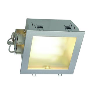 160049 KOTAK светильник встраиваемый с ЭПРА для 2-х ламп TC-DE G24q-3 по 26Вт, стекло матовое / серебристый, Marbel