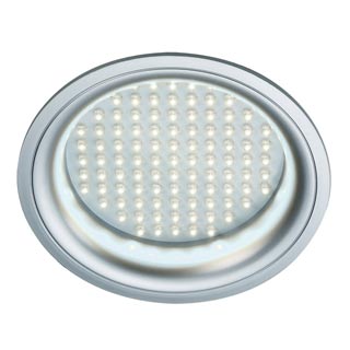 160381 LEDPANEL ROUND светильник встраиваемый с блоком питания и 97 белыми LED общ 12Вт, серебристый, Marbel
