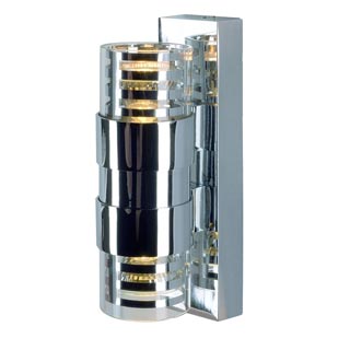 157222 LIMA UP-DOWN светильник настенный для 2-х ламп GU10 по 50Вт макс., хром / стекло прозрачное, Marbel
