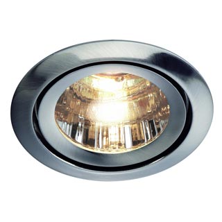113318 LUZO 2 светильник встраиваемый для лампы MR16 50Вт макс., стекло прозрачное / серый металлик, Marbel