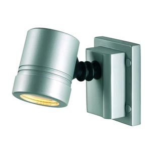 228782 MYRA WALL светильник IP55 для лампы GU10 50Вт макс., серебристый, Marbel