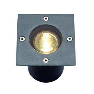 227457 N-TIC SQUARE светильник встраиваемый IP67 для лампы MR16 35Вт макс., серебристый, Marbel
