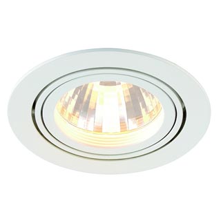 113591 NEW TRIA LED DISK светильник встраиваемый с Fortimo LED 14.5Вт, 2700K, 60°, 630lm, текстурный белый, Marbel